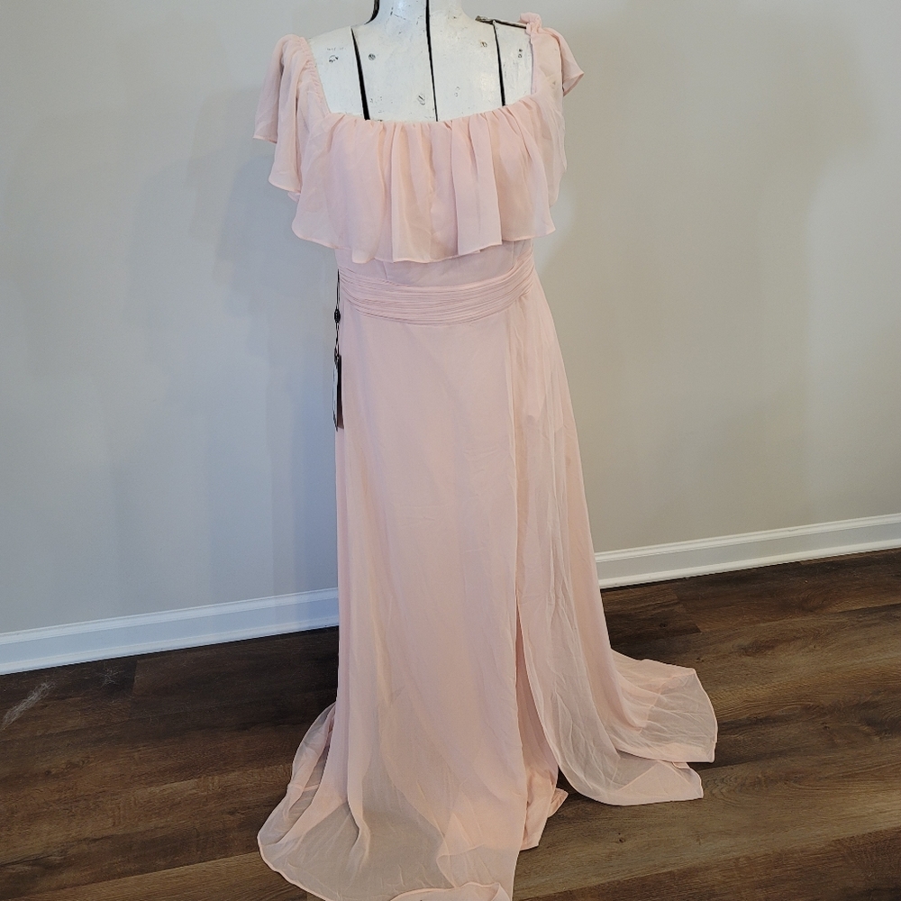 NWT Pink Off The Shoulder Gown